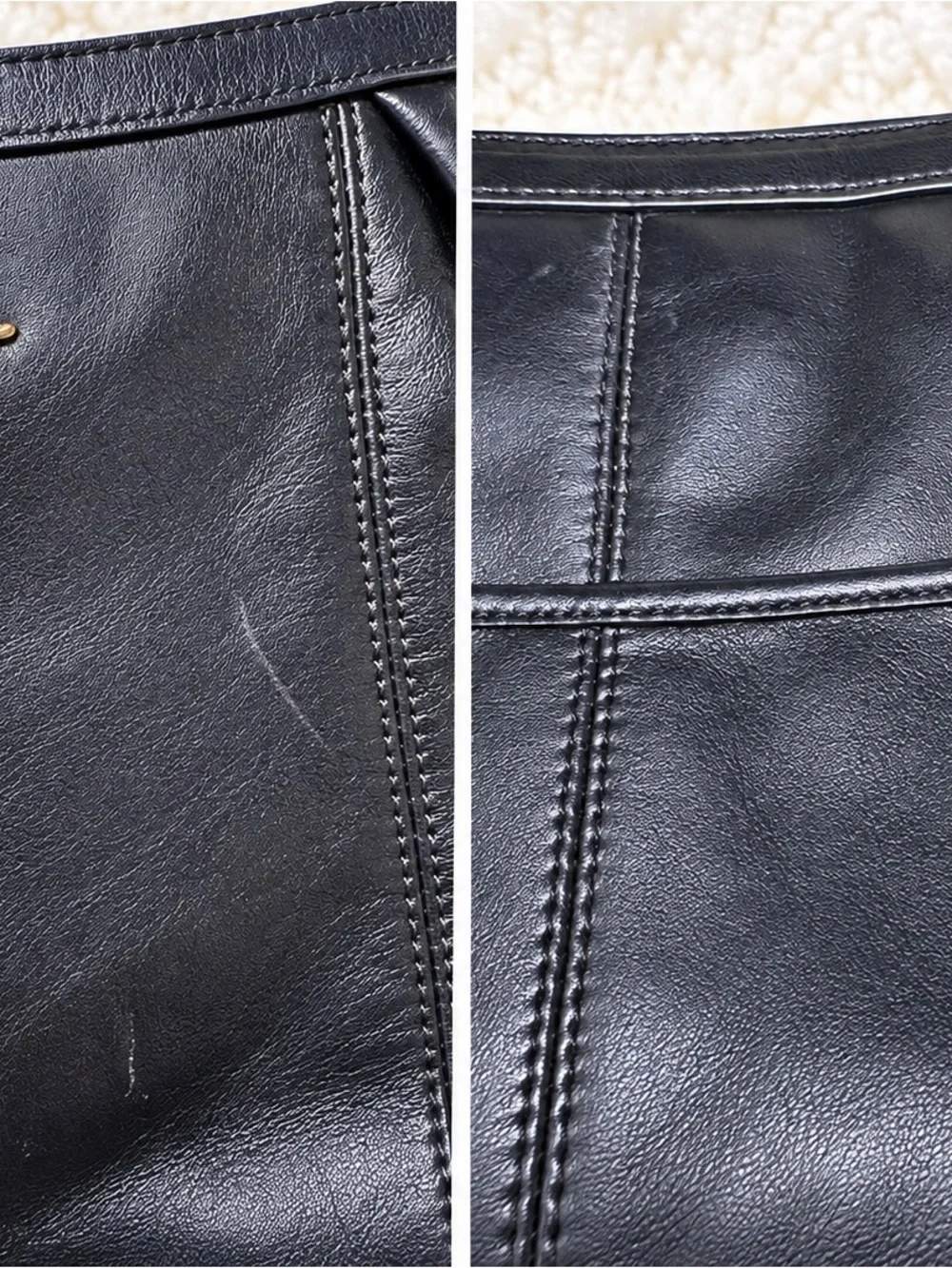 Coach Navy Blue Leather Shoulder Tote